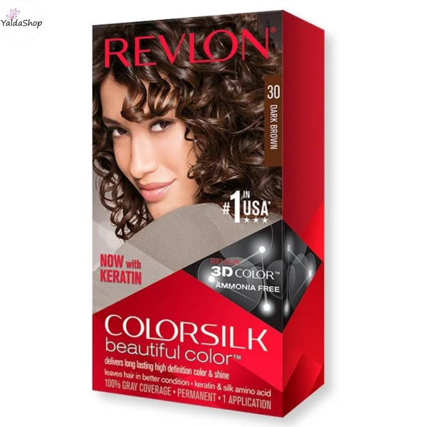 رنگ مو بدون آمونیاک revlon قهوه ای تیره شماره 30